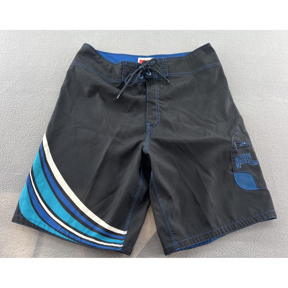 VT Mossimo Board Shorts Mens Sz 36 Blue Black 90s Y2K Swim